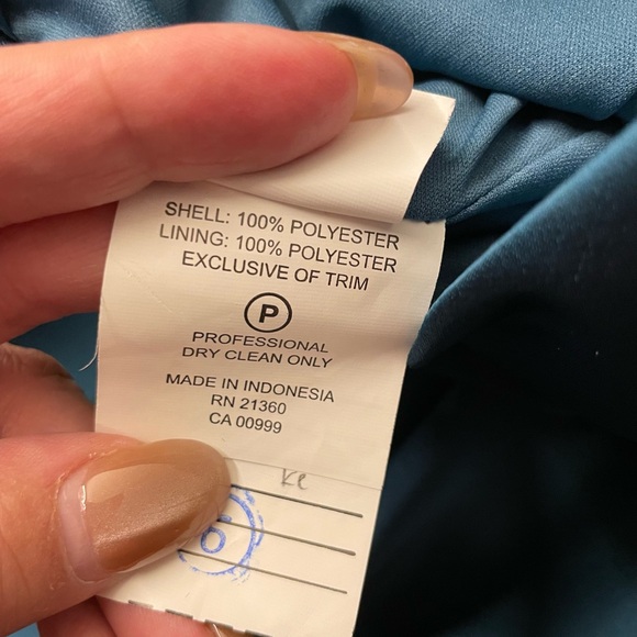 Morilee Style 21721 Midi Silky Satin Bridesmaid Dress - Size 6 - Teal - Picture 15 of 16